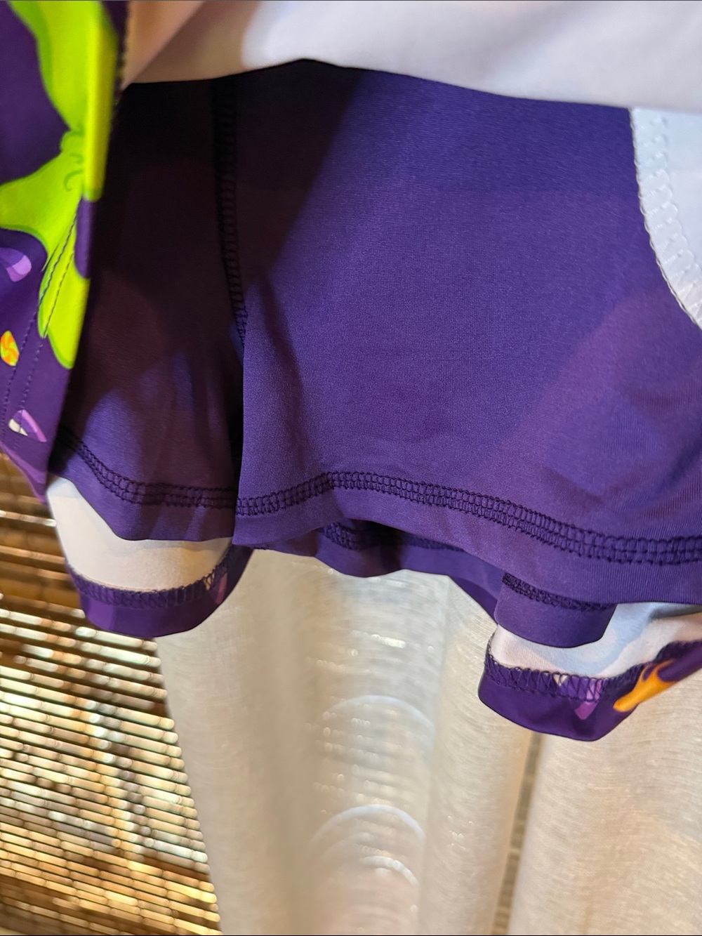 Bow & Candy Print Purple Drawstring Mini Skirt - Picture 3 of 9